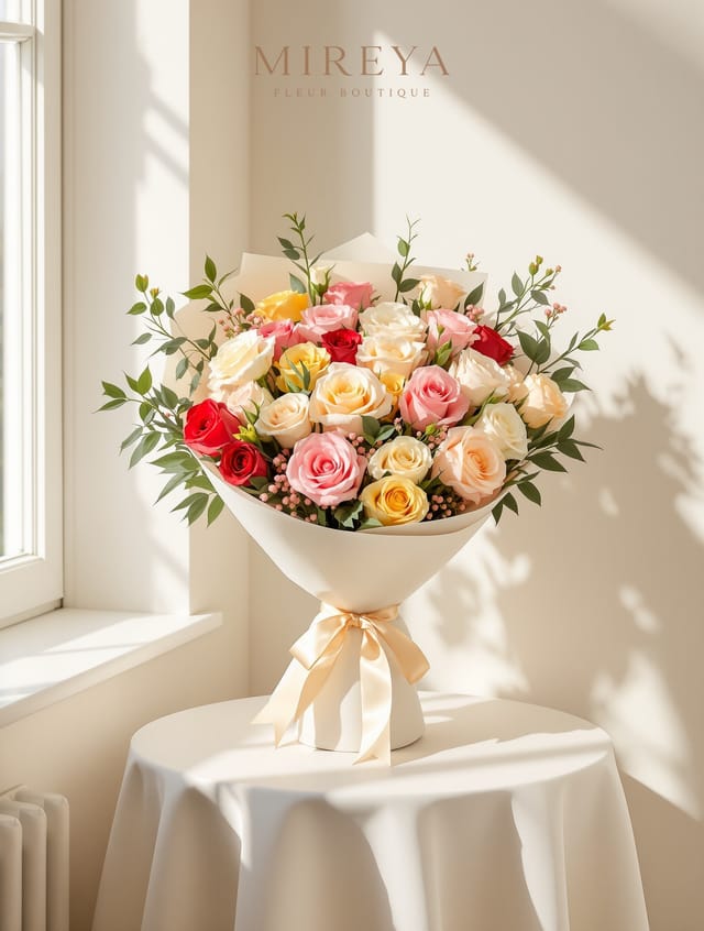Bouquet Fiesta — 25 Mixed Roses