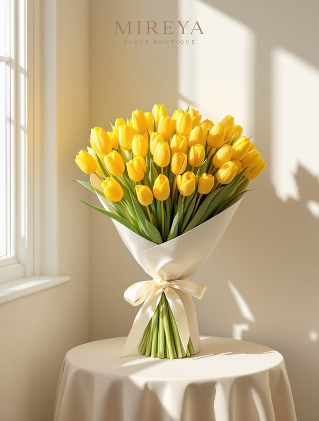 Bouquet Soleil — 51 Yellow Tulips